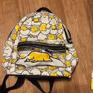 Used condition Loungefly Gudetama Mini Backpack and coin wallet